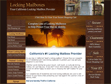 Tablet Screenshot of californialockingmailboxstore.com